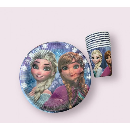 Frozen Elsa Elza Doğum Günü Süsü Elsa Karton Tabak Bardak 8 Kişilik