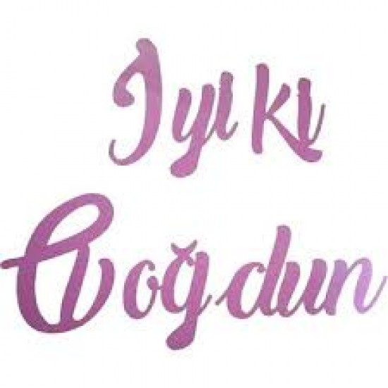 İyi ki Doğdun  Kaligrafi Banner Pembe